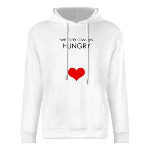 We Are Always Hungry Funny Eating For Two Maternity Pregnancy Graphic European Size Men Hoodie