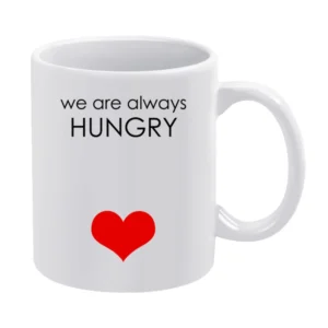 We Are Always Hungry Funny Eating For Two Maternity Pregnancy Graphic White Mug
