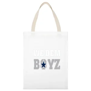 We Dem Boyz Cowboys Grey Tshirt White Canvas Tote Shopping Bag