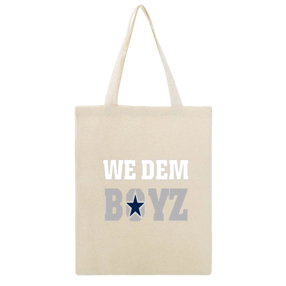 We Dem Boyz Cowboys Tshirt Beige Canvas Tote Shopping Bag