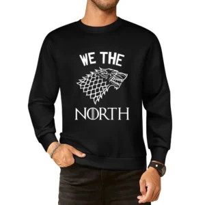 We The North Game Of Thrones Parody Stark Family Tv Fan Black European Size Pullover Sweater