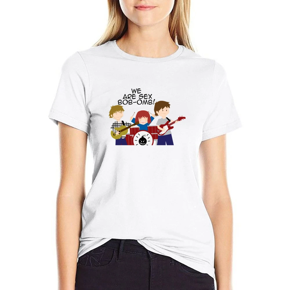 We are Sex bob-omb rock band scott pilgrim vs the world US Size Women Ladies T-shirt