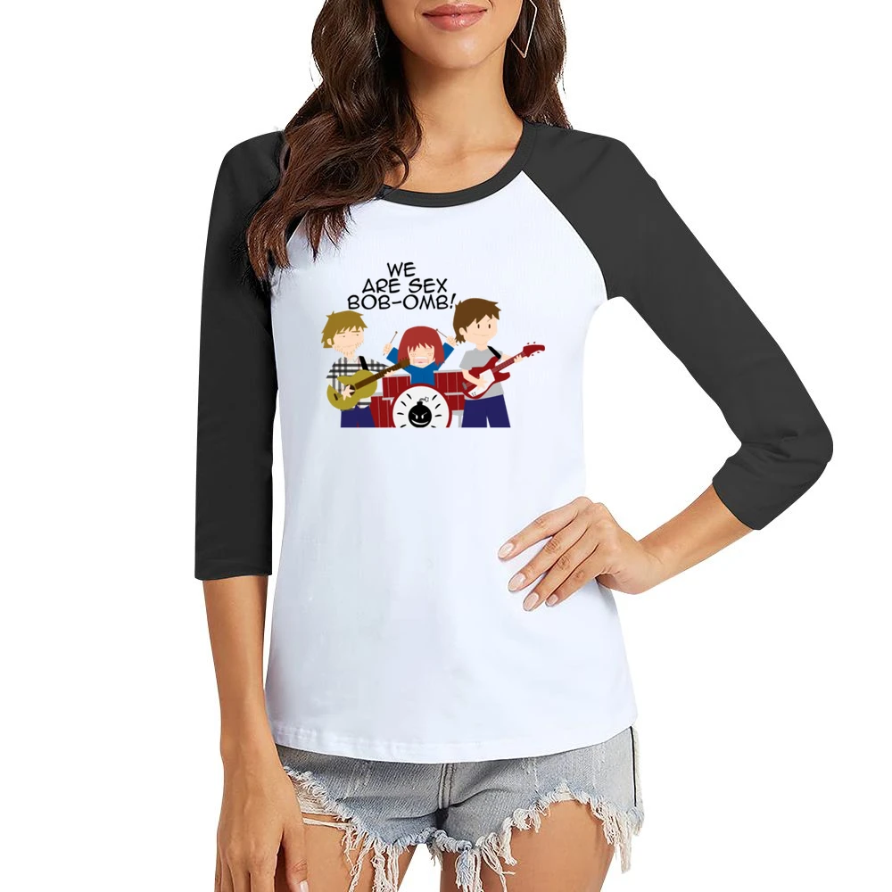 We are Sex bob-omb rock band scott pilgrim vs the world Women Ladies 3-4 Sleeve T-Shirt