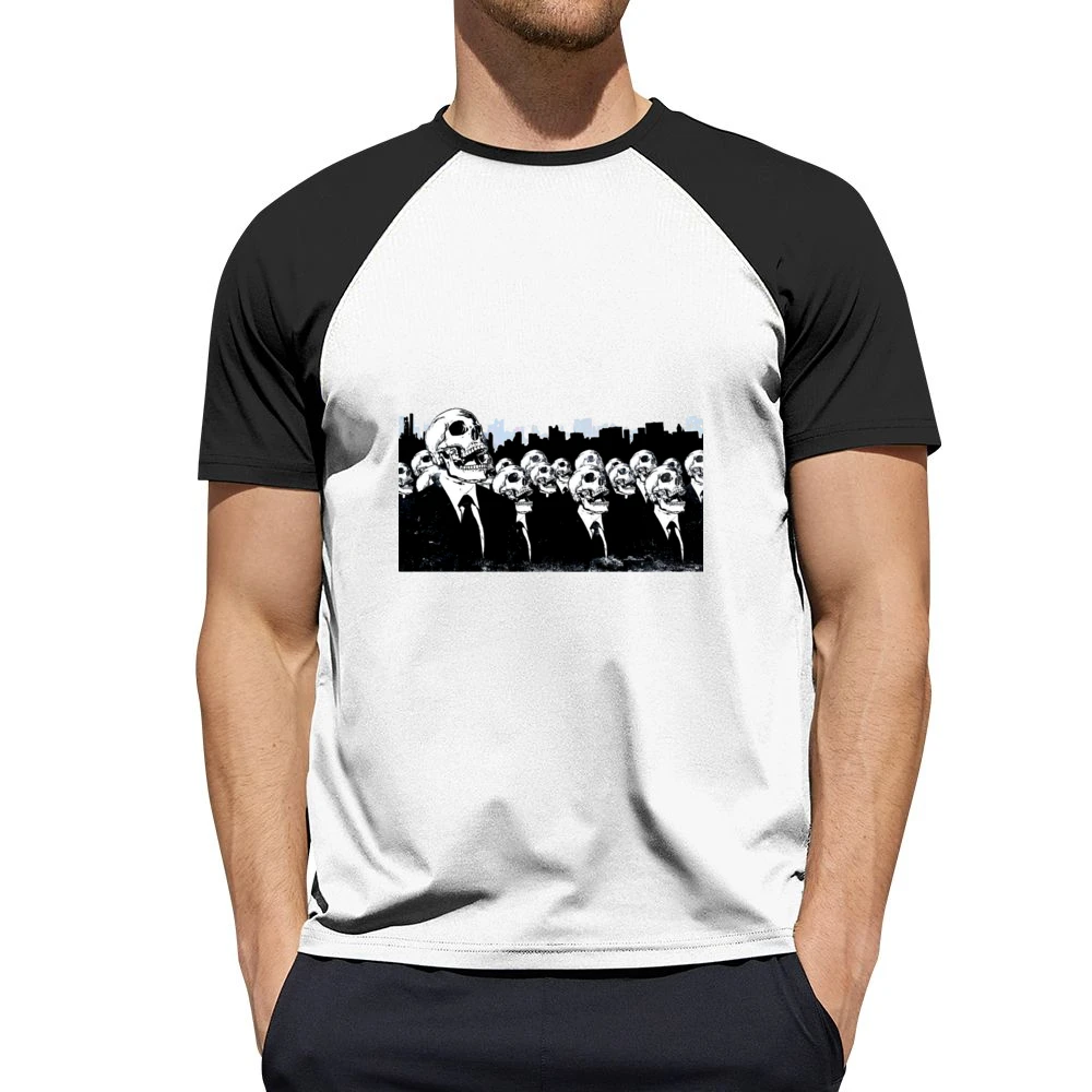 We live no more living dead zombies skeleton skull Men Short Sleeve T-Shirt