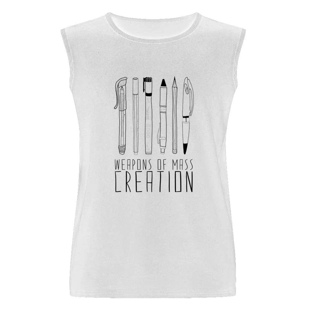 Weapons Of Mass Creative Funny Cool Graphic Designer Art Student T Shi Men Sleeveless T-Shirt