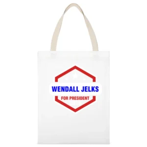 Wendall Jelks For President 2016 Rectify TV Show White Canvas Tote Shopping Bag