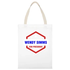 Wendy Simms For President 2016 CSI TV Show White Canvas Tote Shopping Bag