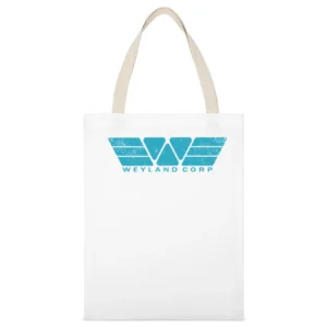 Weyland Corporation Prometheus Alien Science Fiction Movie White Canvas Tote Shopping Bag