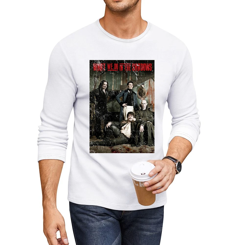 What We Do In The Shadows Movie Poster Funny Vampire Comedy Men CrewNeck Long Sleeve T-Shirt