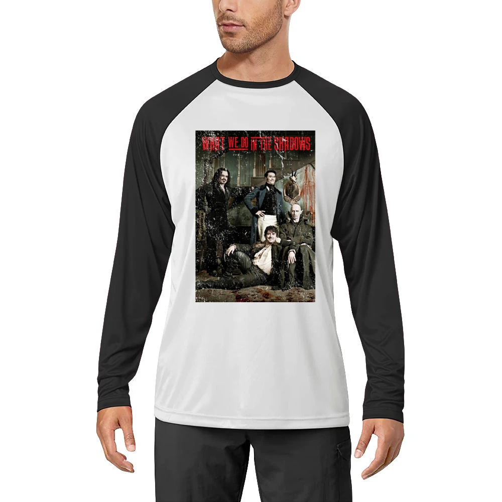 What We Do In The Shadows Movie Poster Funny Vampire Comedy Men Long Sleeve T-Shirt