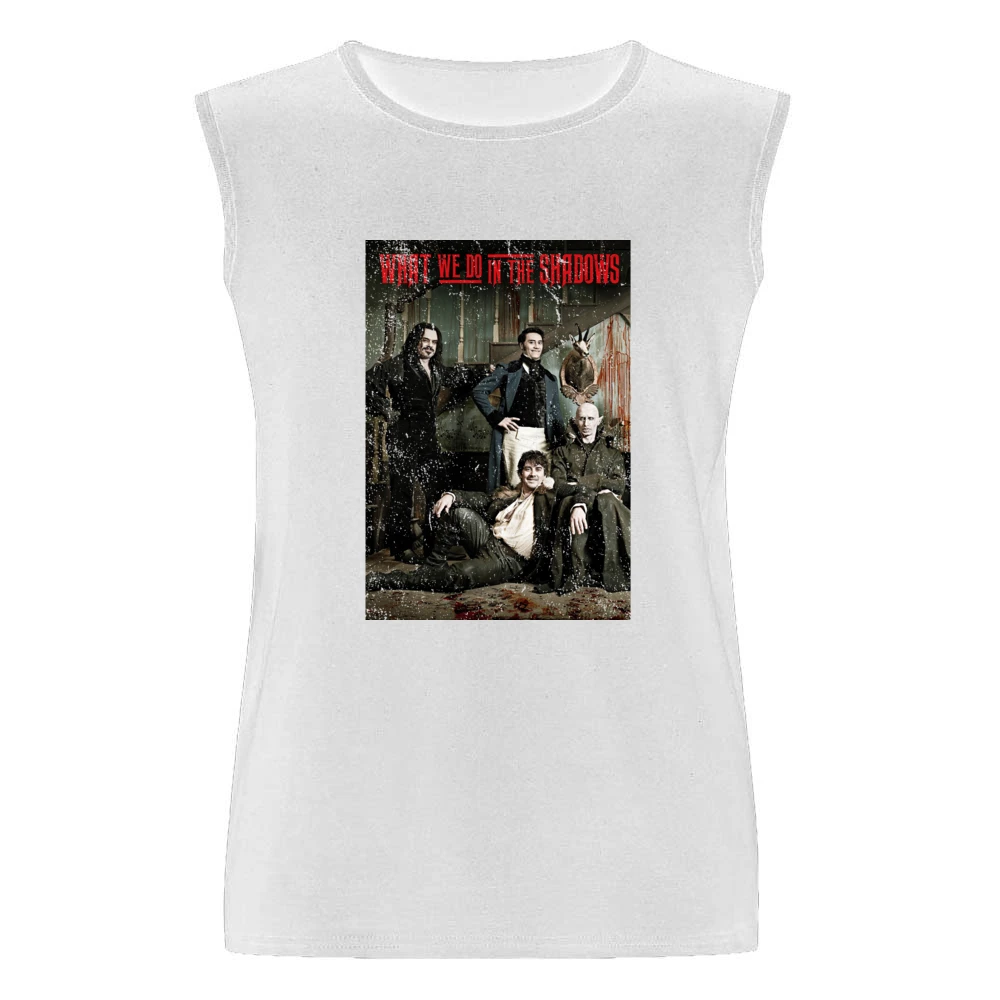 What We Do In The Shadows Movie Poster Funny Vampire Comedy Men Sleeveless T-Shirt