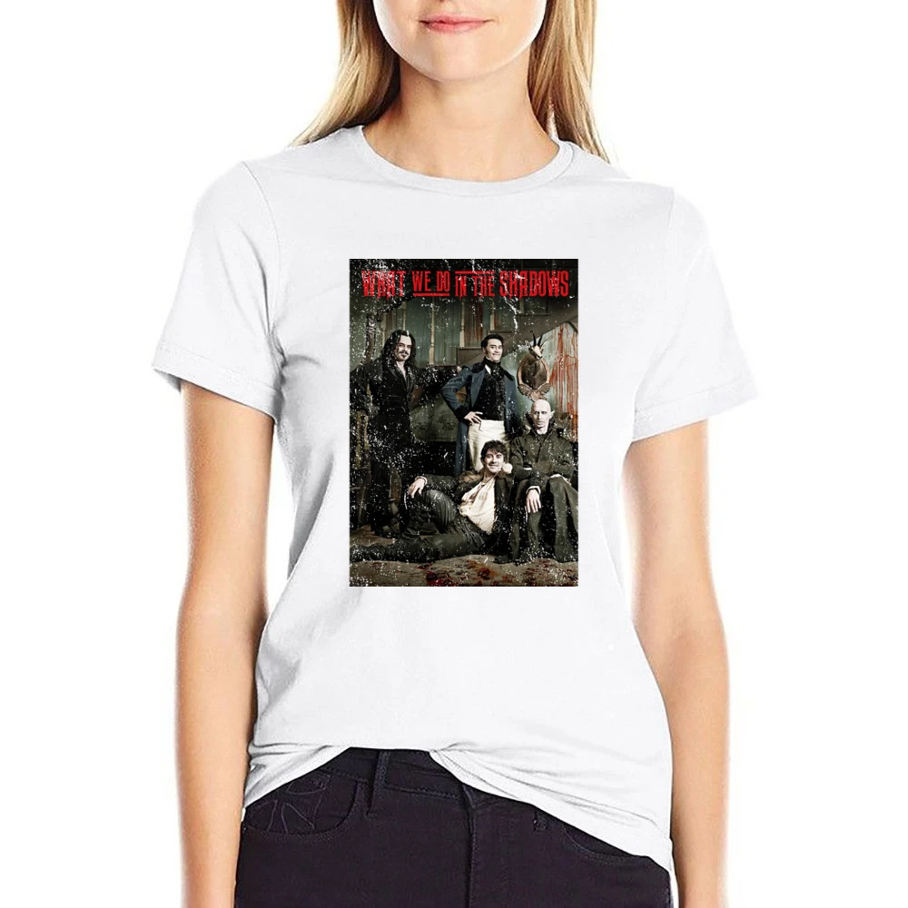 What We Do In The Shadows Movie Poster Funny Vampire Comedy US Size Women Ladies T-shirt