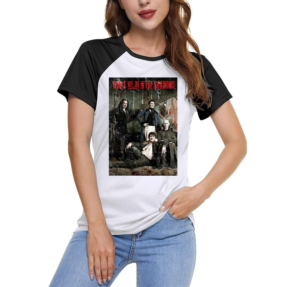 What We Do In The Shadows Movie Poster Funny Vampire Comedy Women Ladies Short Sleeve T-Shirt