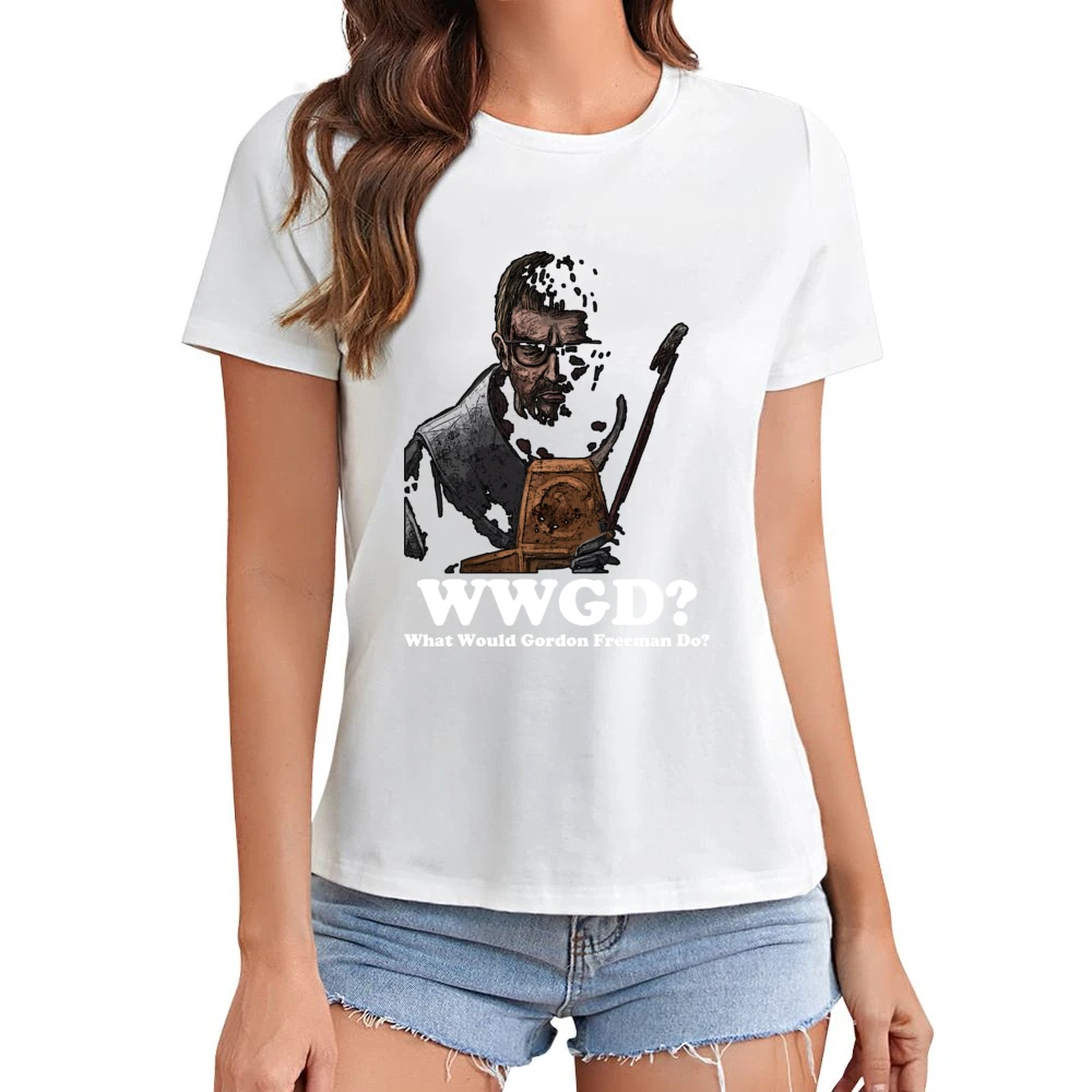 What Would Gordon Freeman Do Asian Size Women Ladies T-shirt
