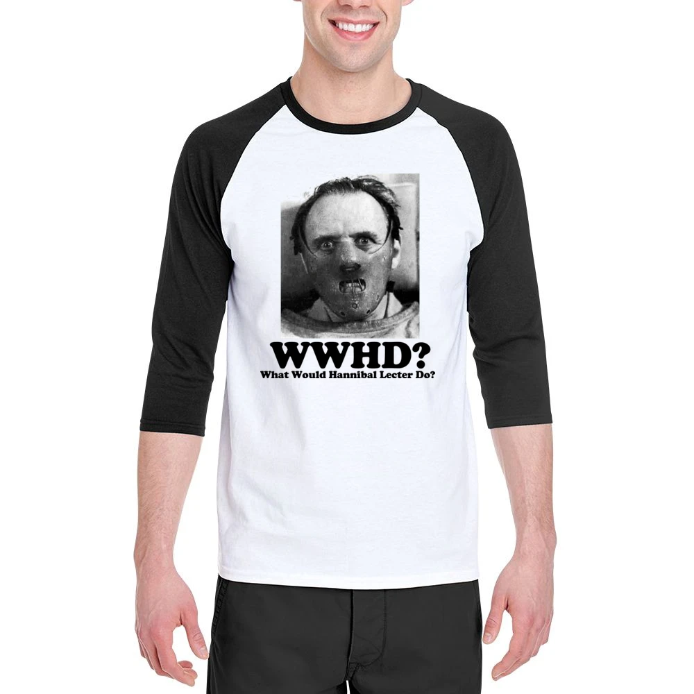 What Would Hannibal Lecter Do Men 3/4 Sleeve T-Shirt