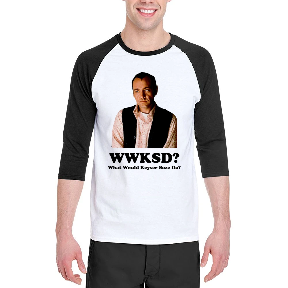 What Would Keyser Soze Do Unusual Suspects Movie Men 3/4 Sleeve T-Shirt
