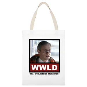 What Would Lester Nygaard Do WWLD Fargo White Canvas Tote Shopping Bag