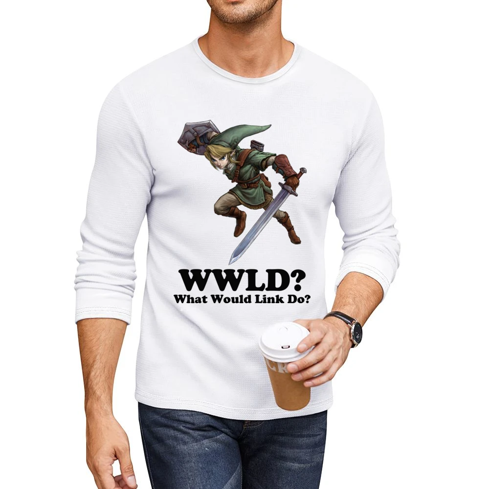 What Would Link Do Men CrewNeck Long Sleeve T-Shirt