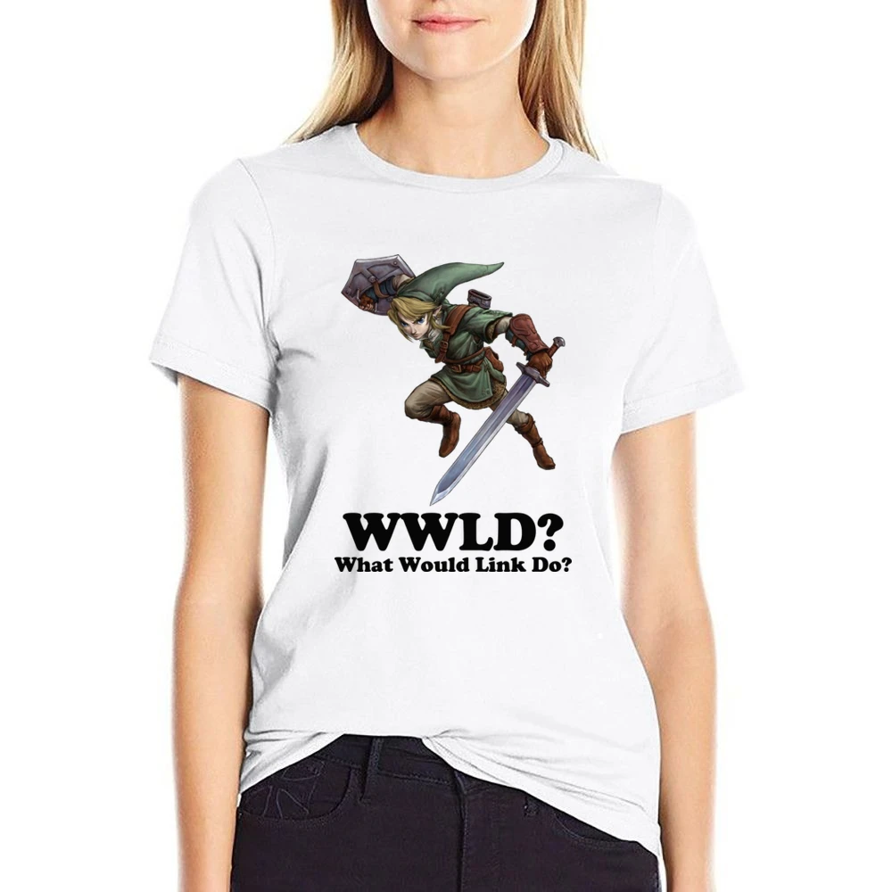 What Would Link Do US Size Women Ladies T-shirt