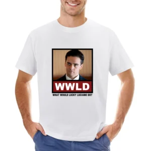 What Would Lucky Luciano Do WWLD Boardwalk Empire Asian Size Men T-Shirt
