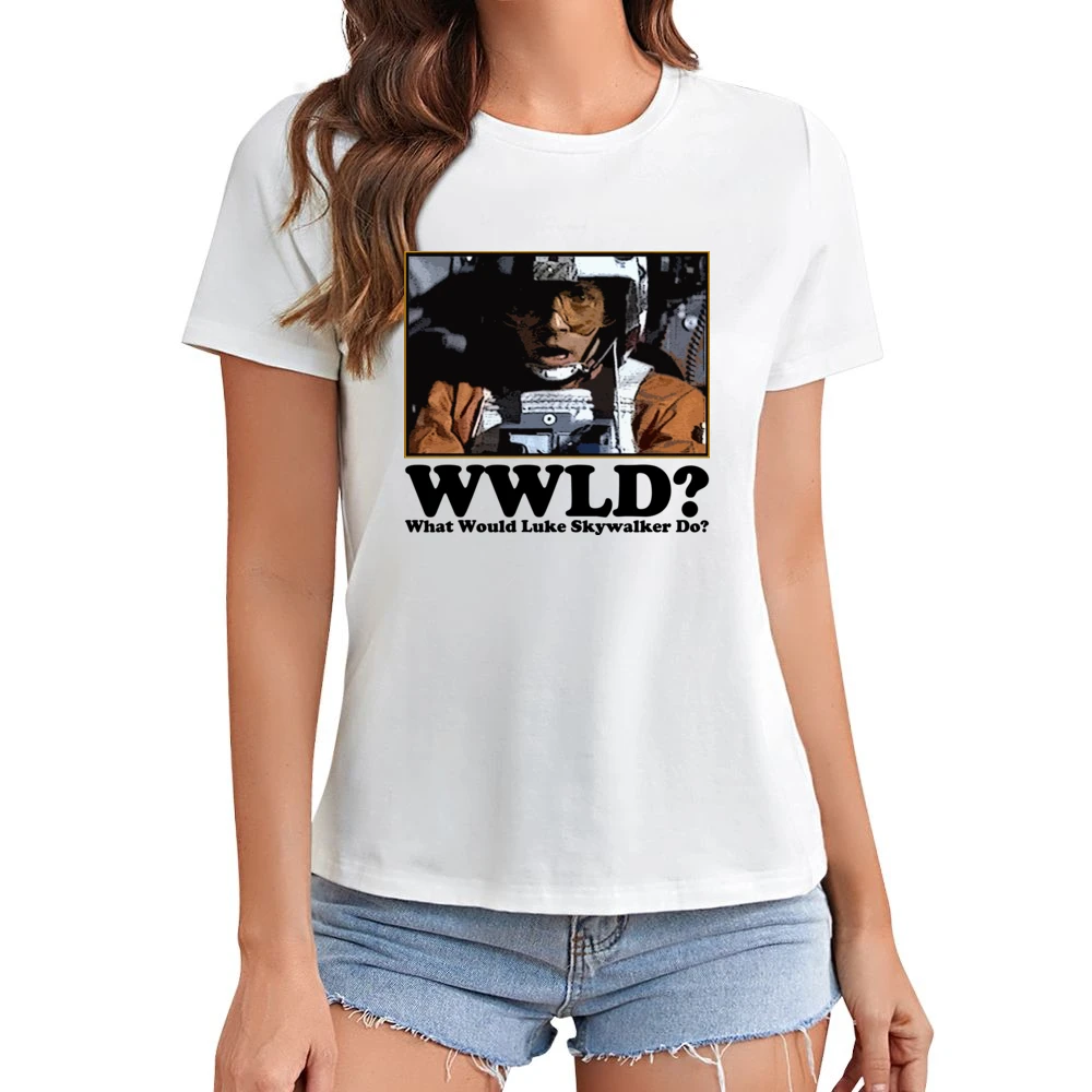 What Would Luke Skywalker Do Asian Size Women Ladies T-shirt