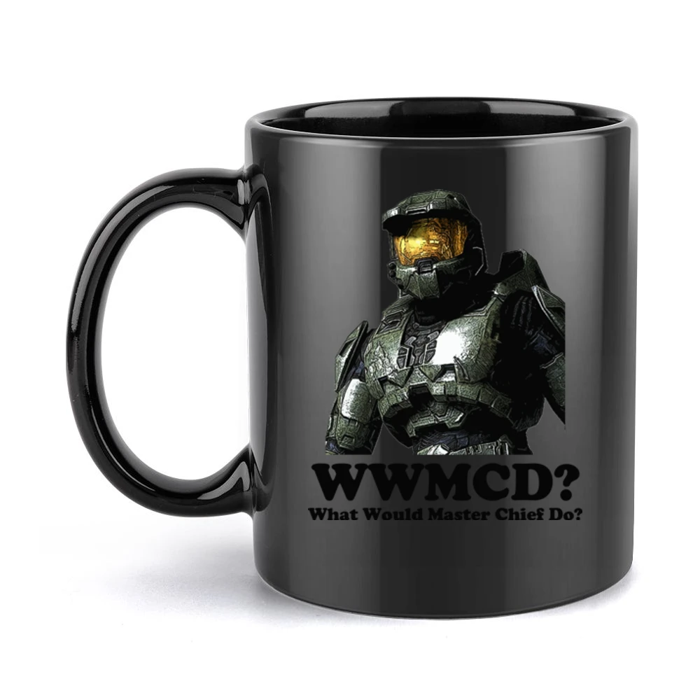 What Would MAster Chief Do Black Mug