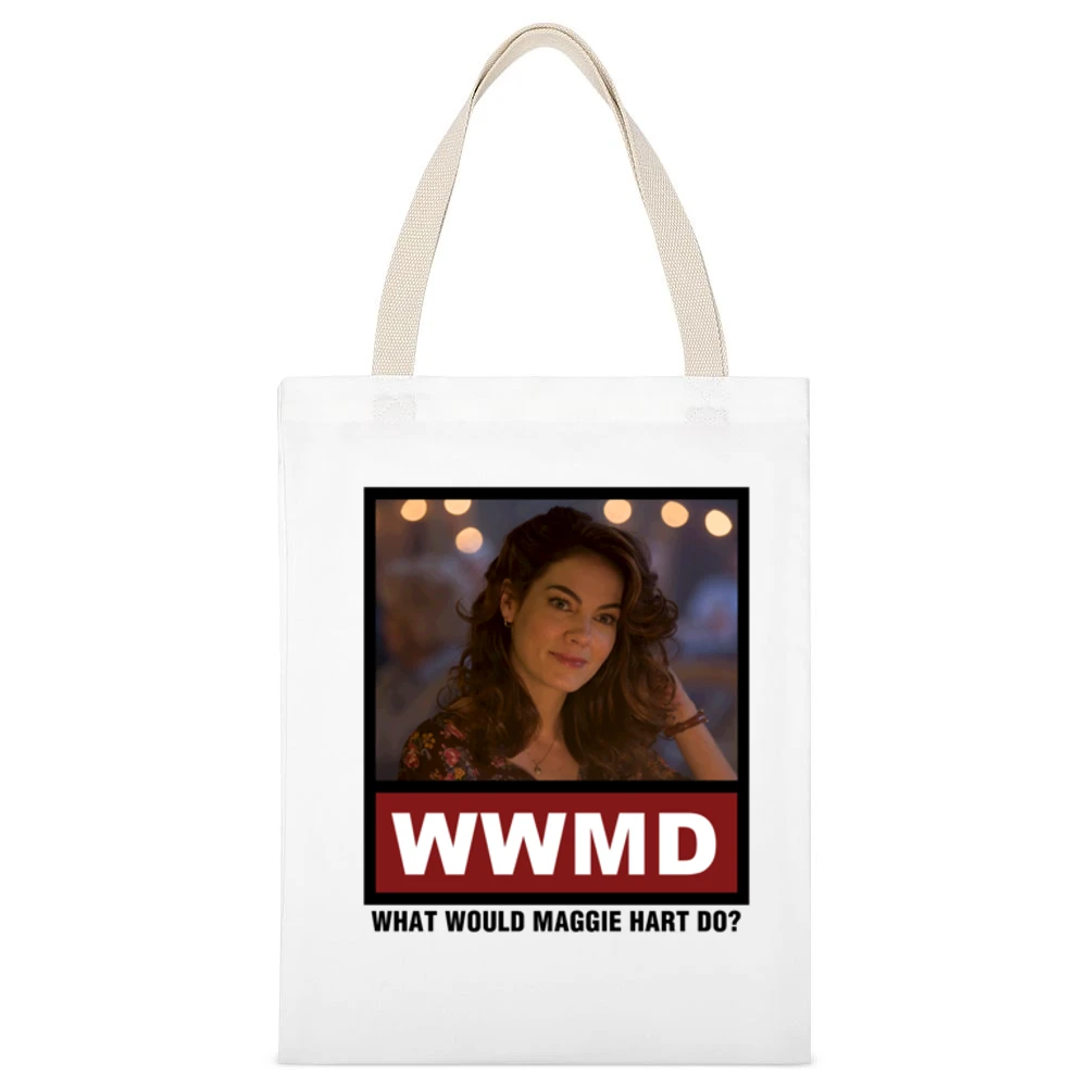 What Would Maggie Hart Do WWMD True Detective White Canvas Tote Shopping Bag
