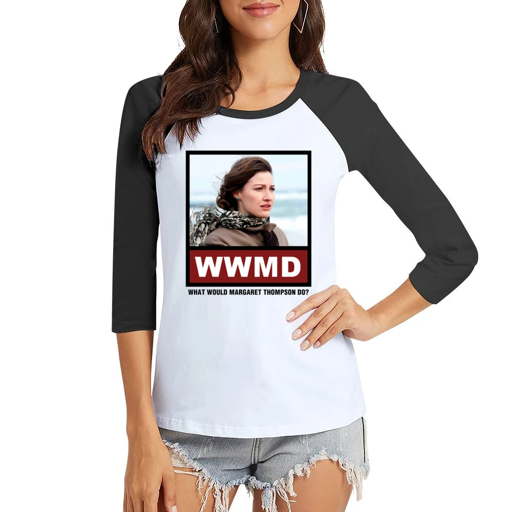 What Would Margaret Thompson Do WWMD Boardwalk Empire Women Ladies 3-4 Sleeve T-Shirt