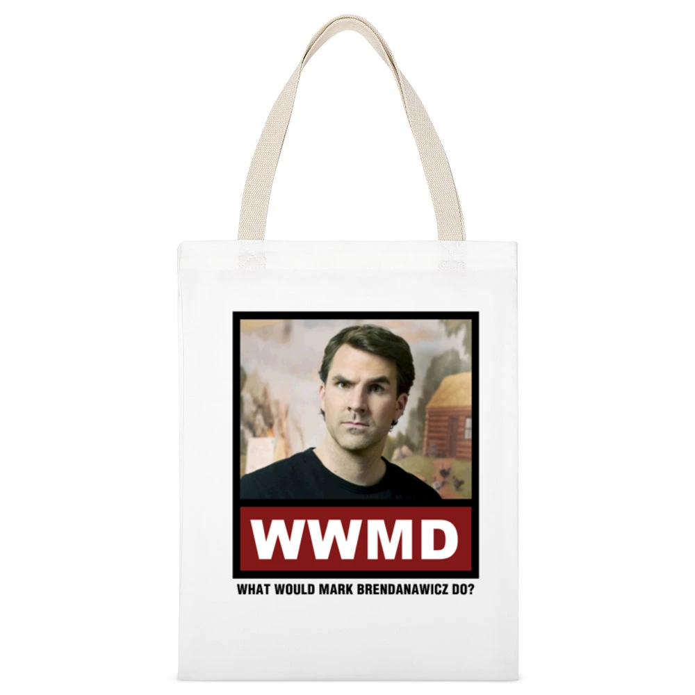 What Would Mark Brendanawicz Do WWMD Parks and Recreation White Canvas Tote Shopping Bag