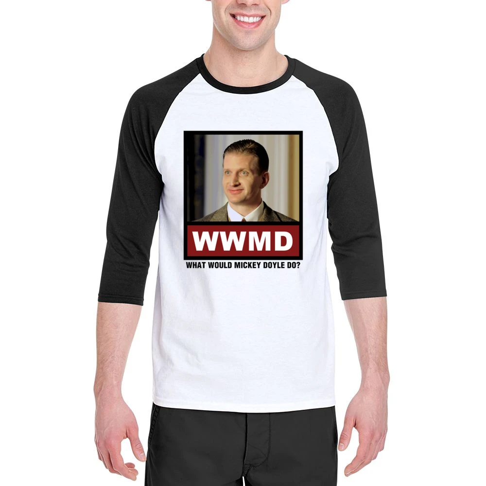 What Would Mickey Doyle Do WWMD Boardwalk Empire Men 3/4 Sleeve T-Shirt