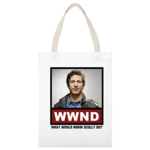 What Would Norm Scully Do WWND Brooklyn Nine Nine White Canvas Tote Shopping Bag