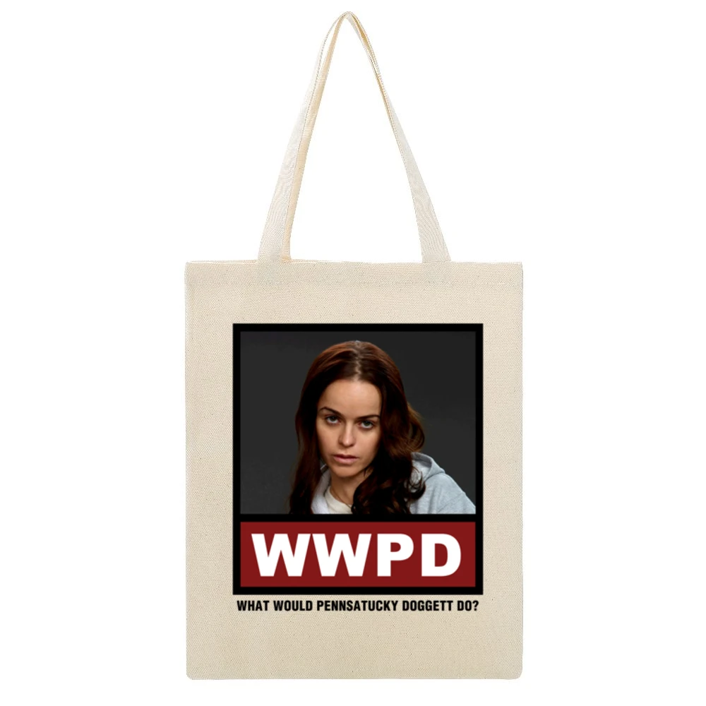 What Would Pennsatucky Doggett Do WWPD Orange is the New Black Beige Canvas Tote Shopping Bag