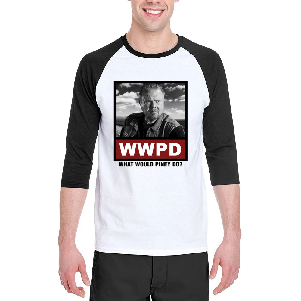 What Would Piney Do WWPD Sons of Anarchy Men 3/4 Sleeve T-Shirt
