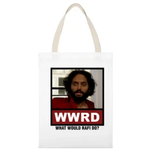 What Would Rafi Do WWRD The League White Canvas Tote Shopping Bag