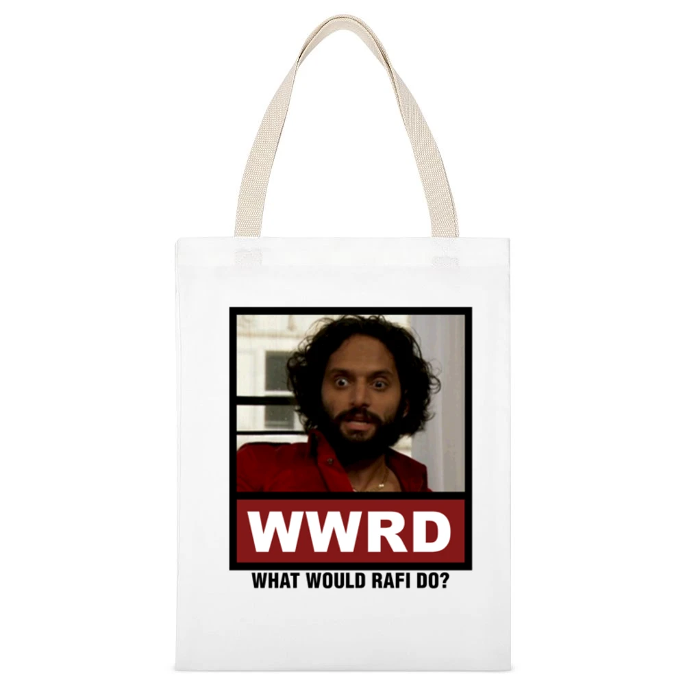 What Would Rafi Do WWRD The League White Canvas Tote Shopping Bag