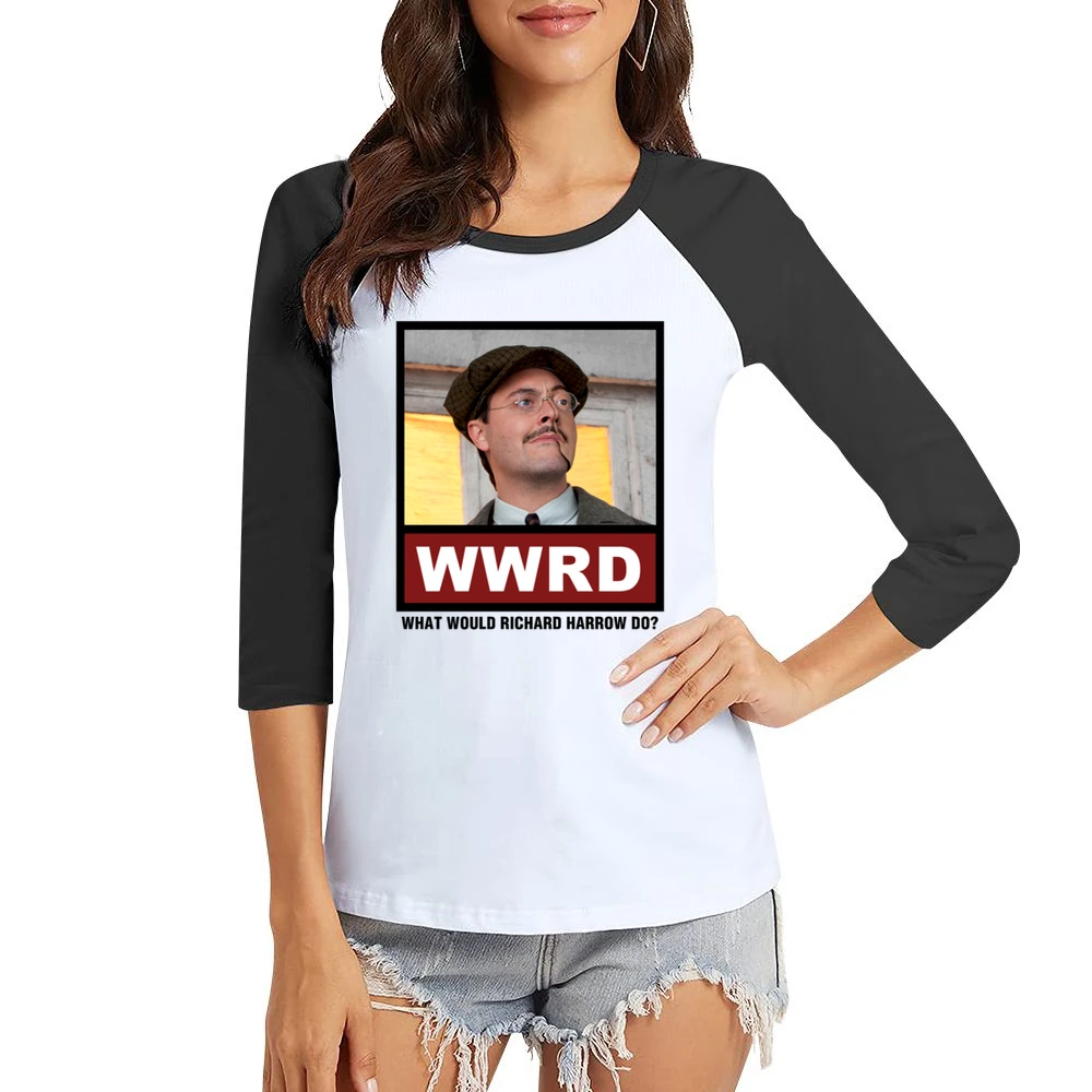 What Would Richard Harrow Do WWRD Boardwalk Empire Women Ladies 3-4 Sleeve T-Shirt