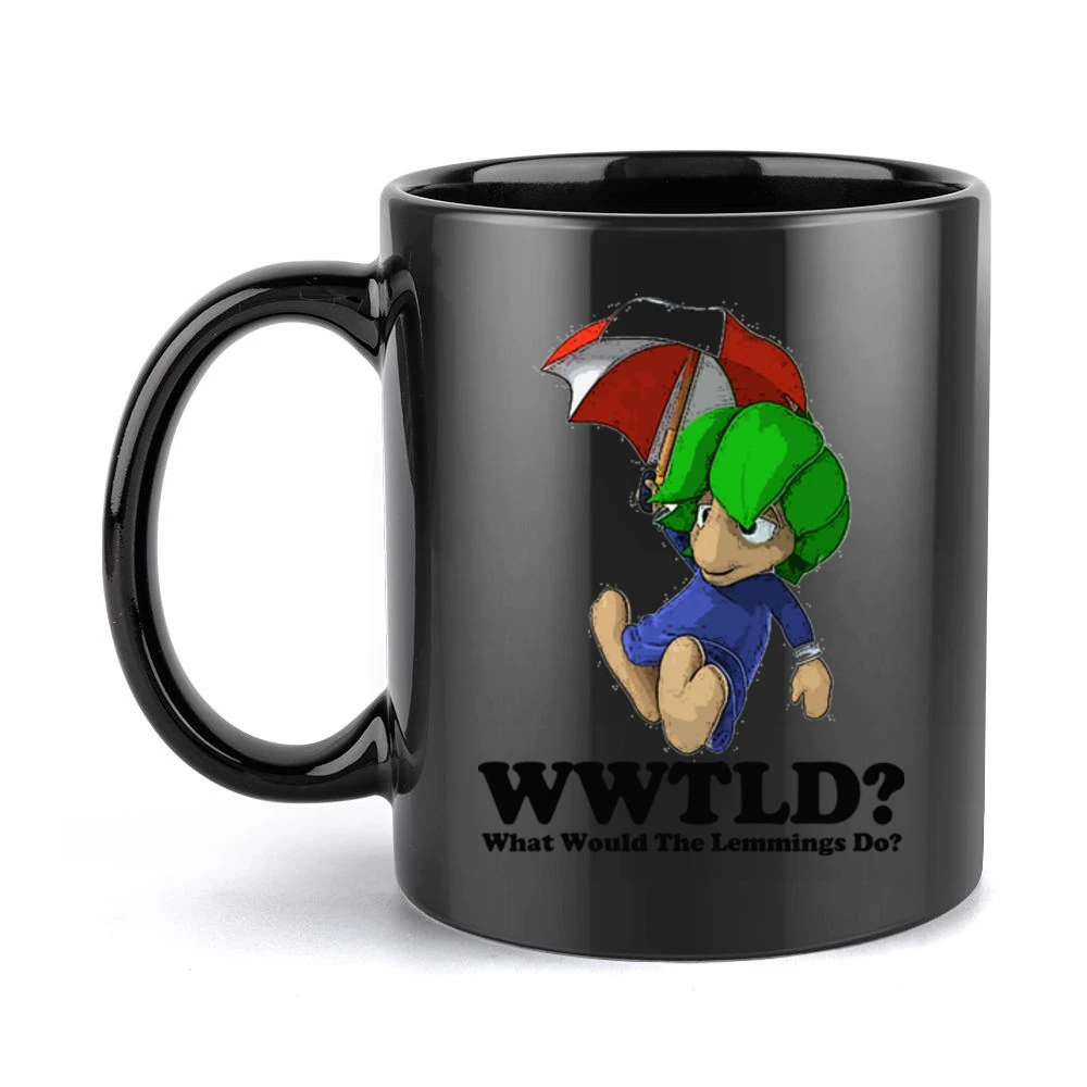 What Would The Lemmings Do Black Mug