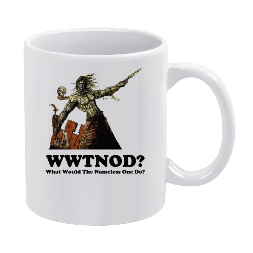 What Would The Nameless One Do Planescape White Mug