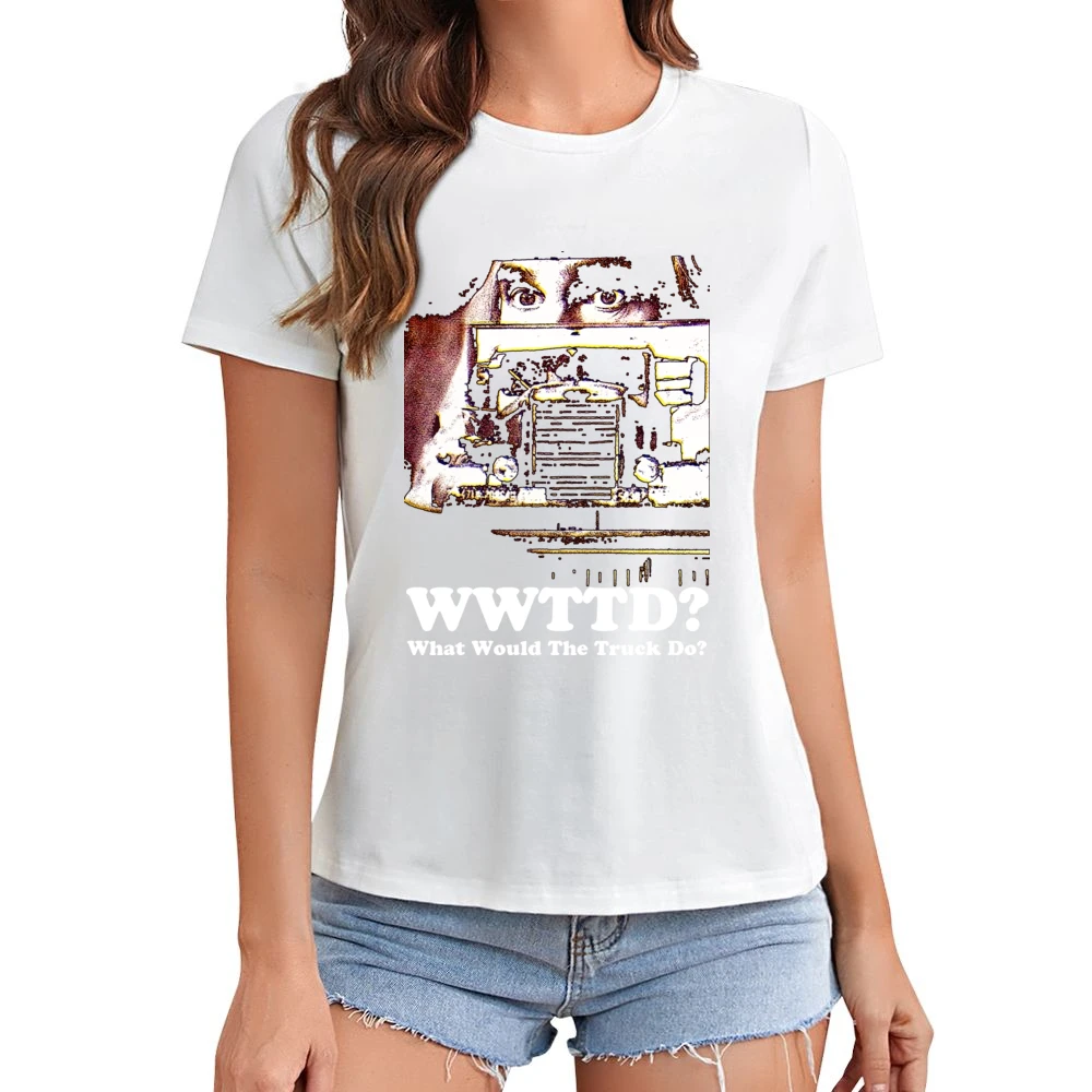 What Would The Truck Do Asian Size Women Ladies T-shirt