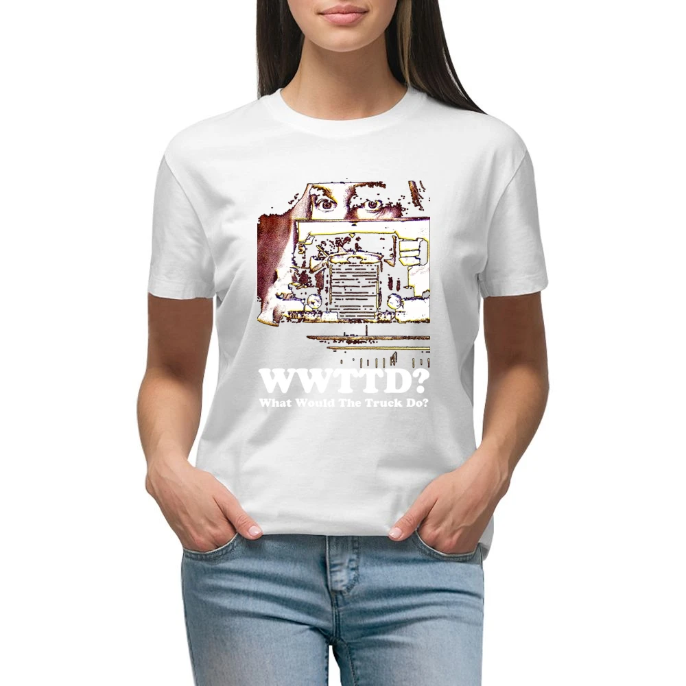 What Would The Truck Do Premium Women Ladies T-shirt