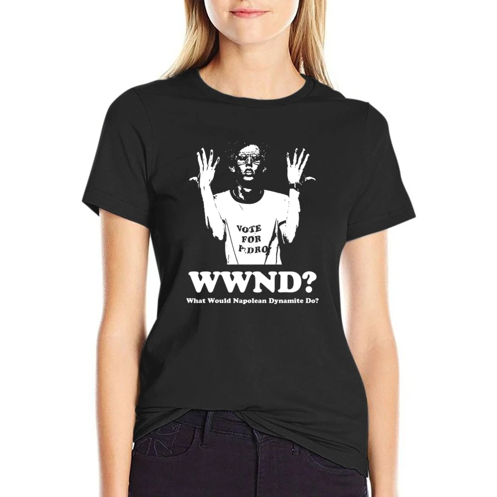 What would Napolean Dynamite Do US Size Women Ladies T-shirt