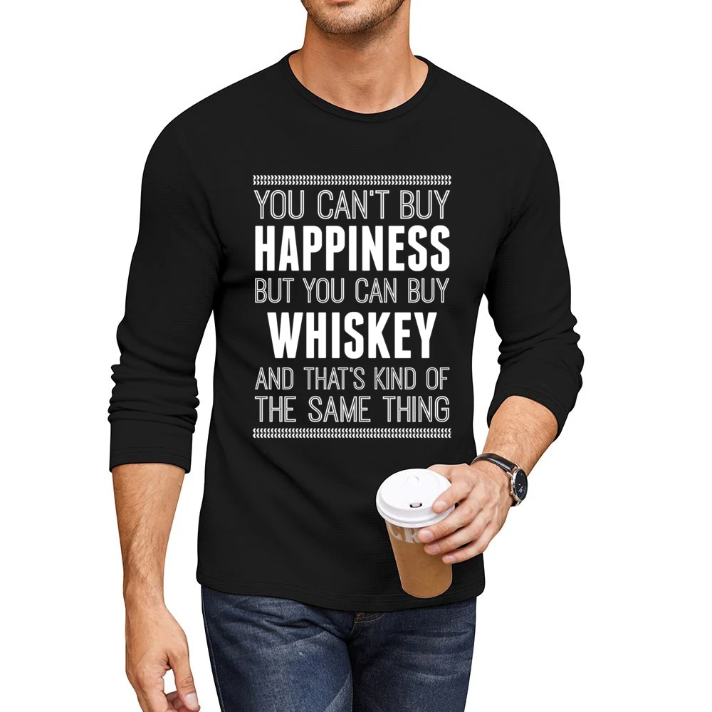 Whiskey Funny Tshirt (all Colors And Styles Available) Men CrewNeck Long Sleeve T-Shirt
