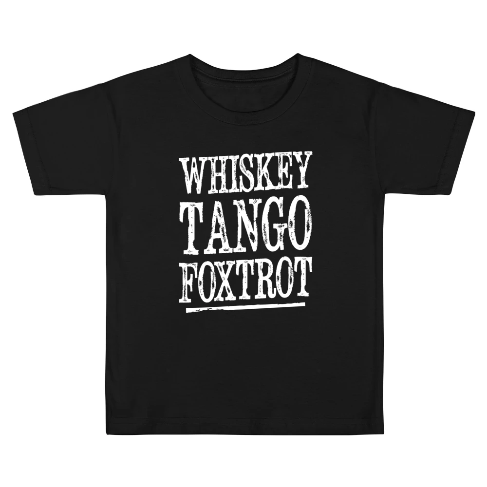 Whiskey Tango Foxtrot Funny WTF NATO Phonetic Alphabet Kids Boys Girls T-Shirt