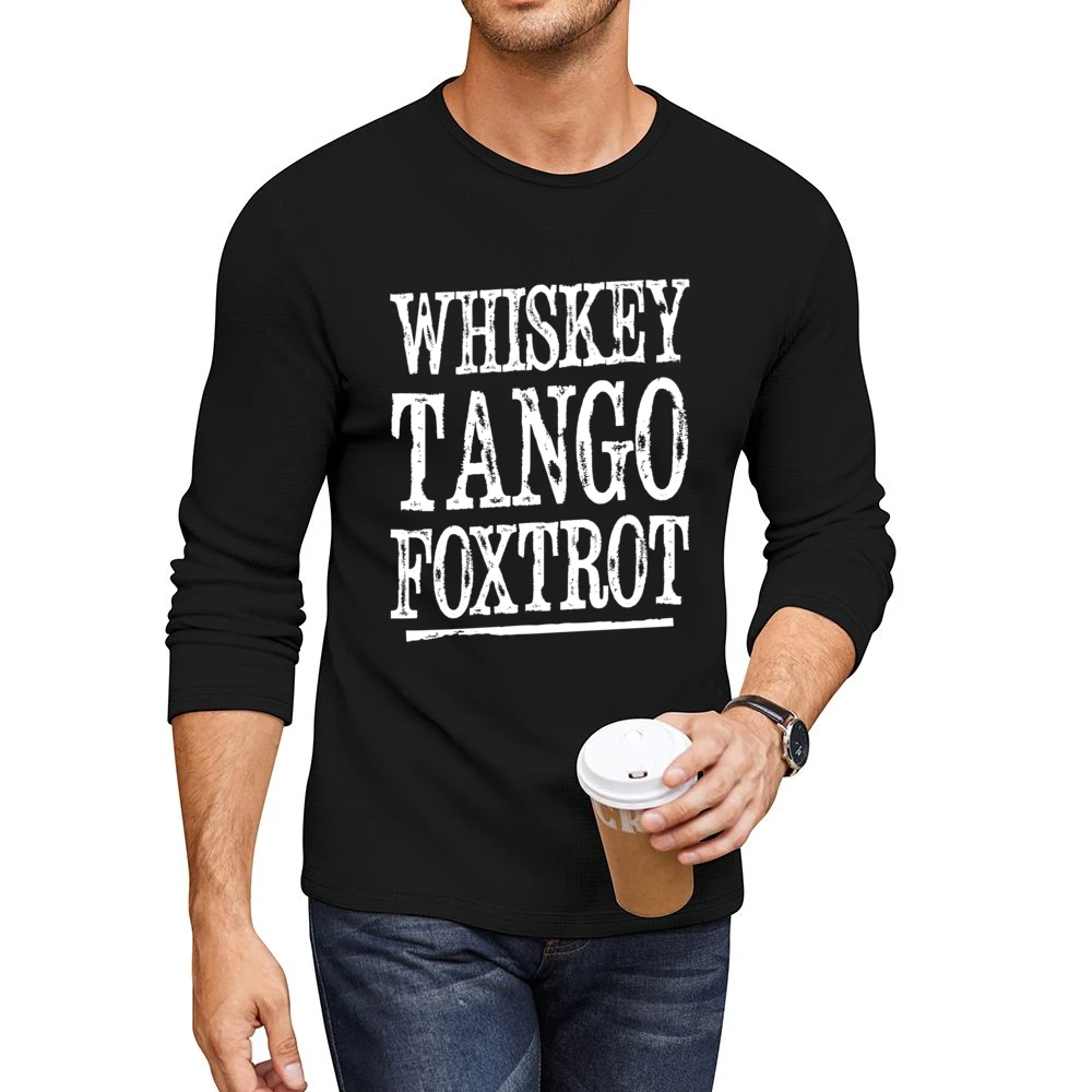 Whiskey Tango Foxtrot Funny WTF NATO Phonetic Alphabet Men CrewNeck Long Sleeve T-Shirt