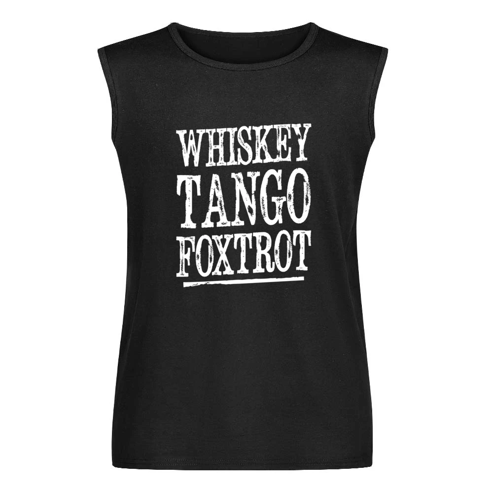 Whiskey Tango Foxtrot Funny WTF NATO Phonetic Alphabet Men Sleeveless T-Shirt