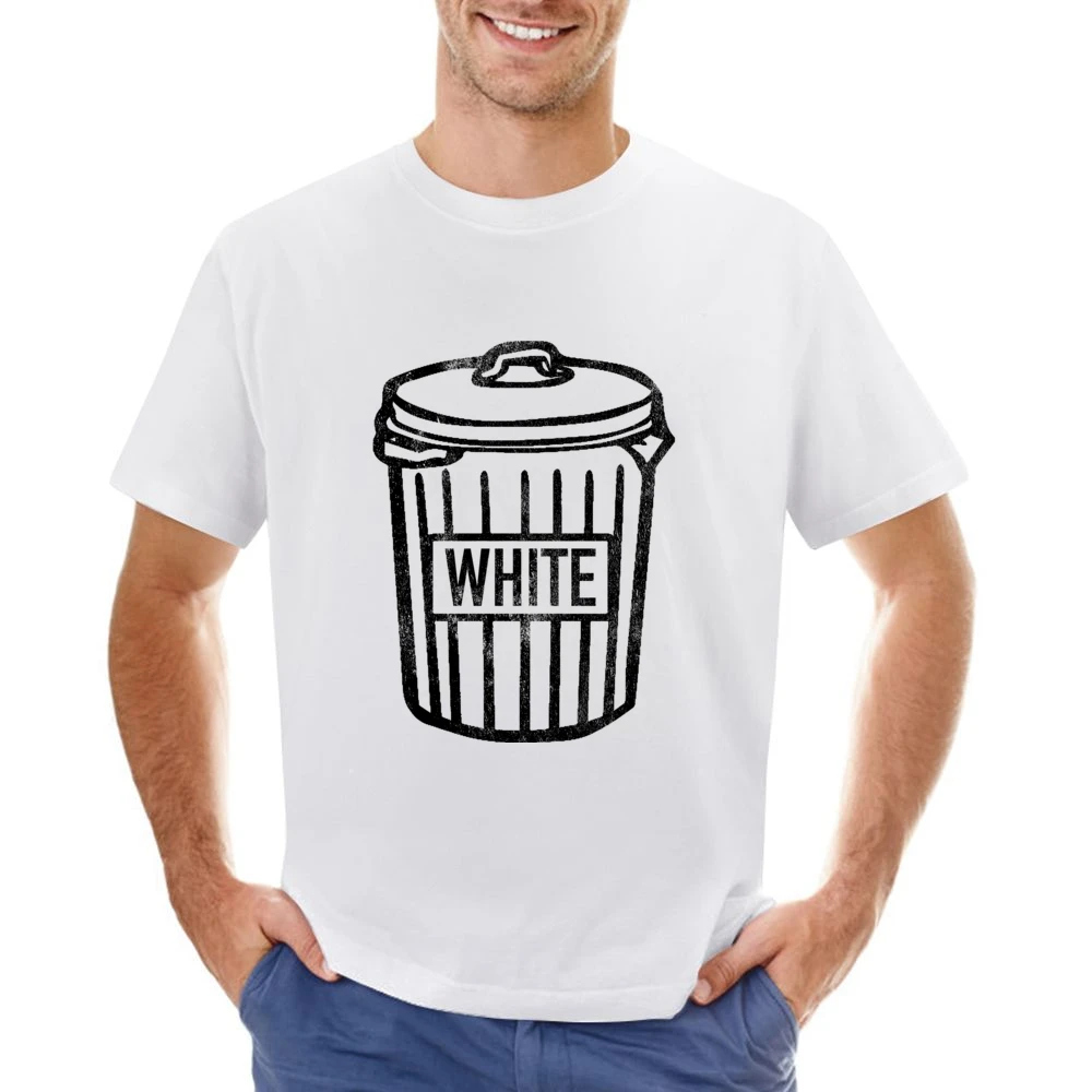 White Trash Can Funny Vintage Style Distressed Graphic Garbage Can T S Asian Size Men T-Shirt