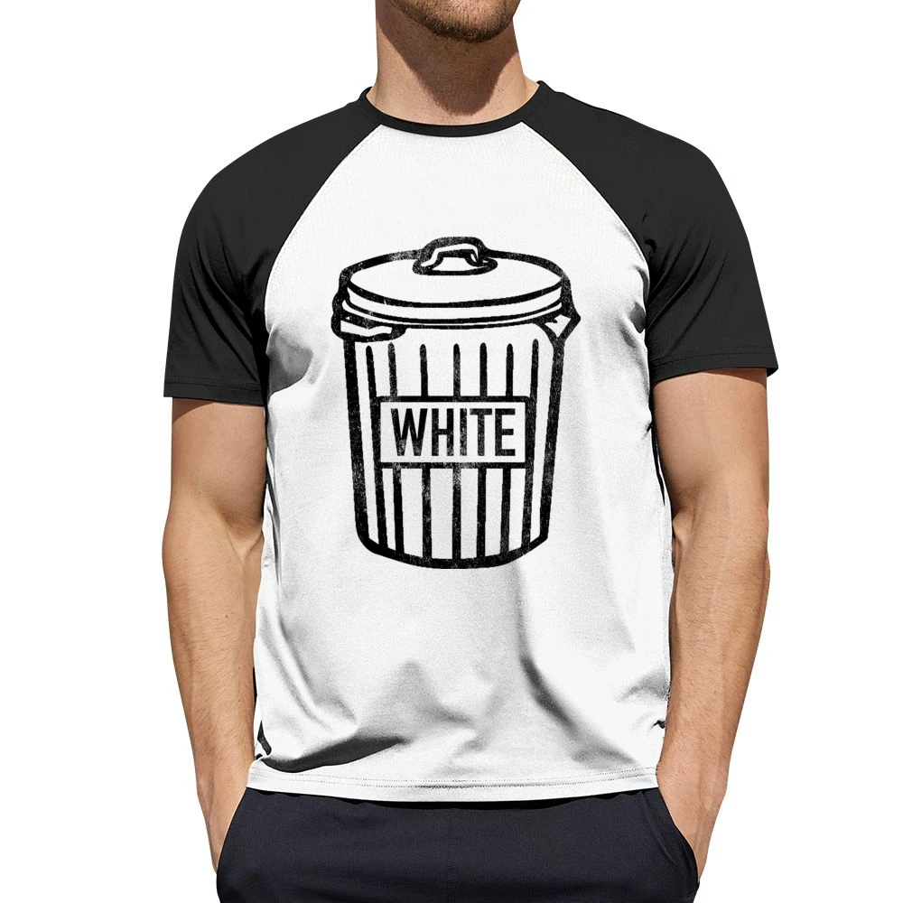 White Trash Can Funny Vintage Style Distressed Graphic Garbage Can T S Men Short Sleeve T-Shirt