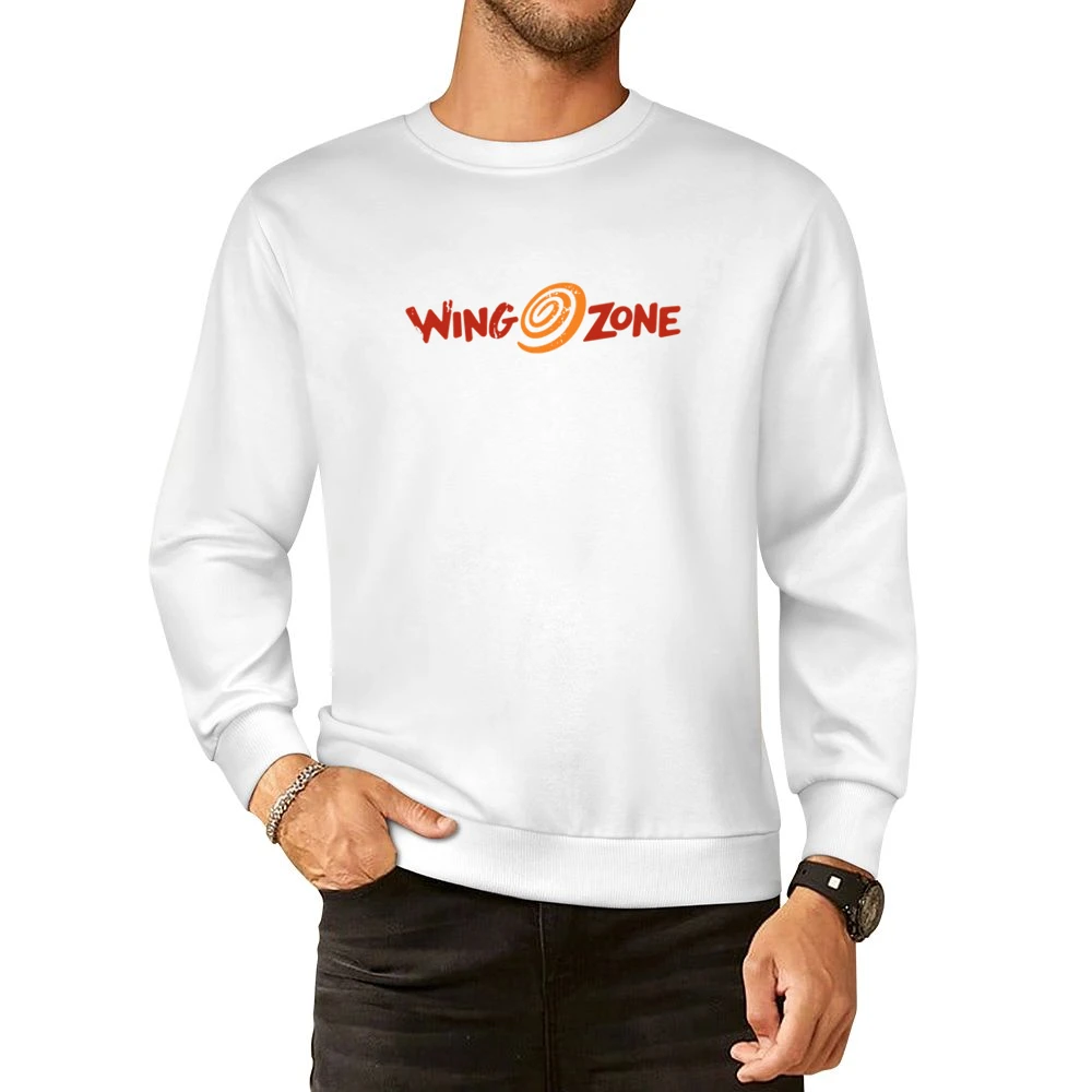 Wing Zone Fast Food Restaurant Distressed Look European Size Pullover Sweater