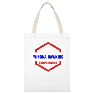 Winona Hawkins For President 2016 Justified TV Show White Canvas Tote Shopping Bag