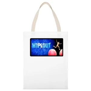 Wipeout TV Show White Canvas Tote Shopping Bag